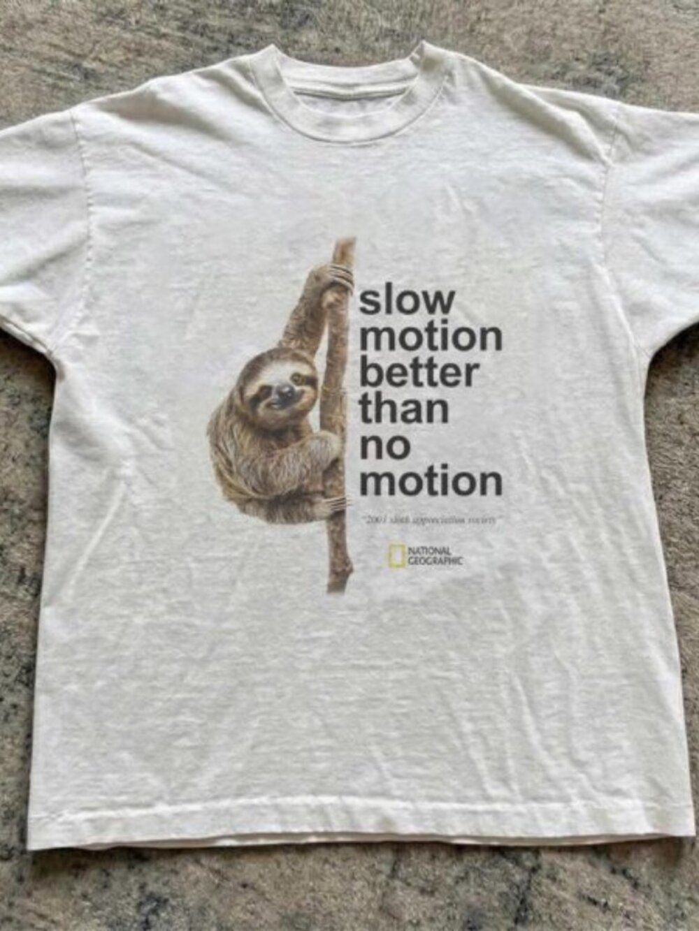 National Geographic sloth graphic tee